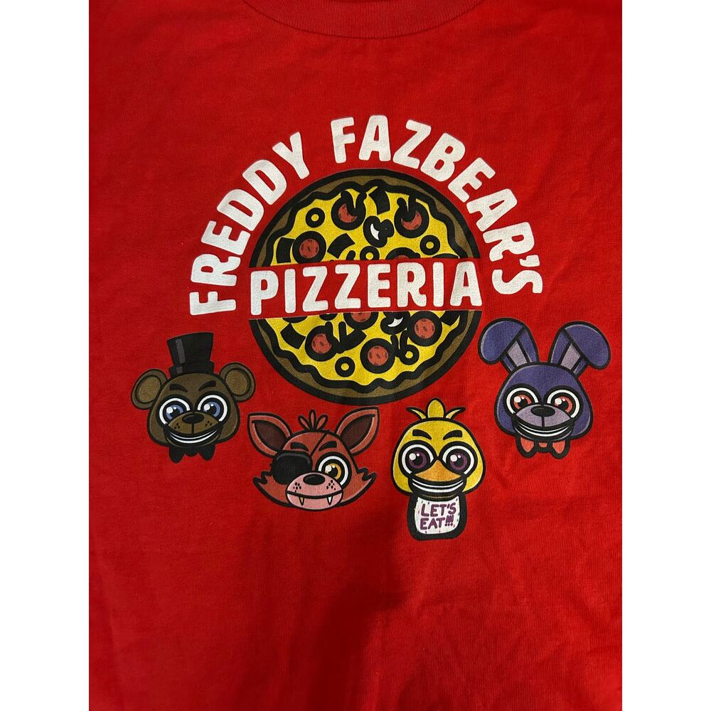FIVE NIGHTS AT FREDDY'S Graphic Tee NEW Red SS Size Youth L